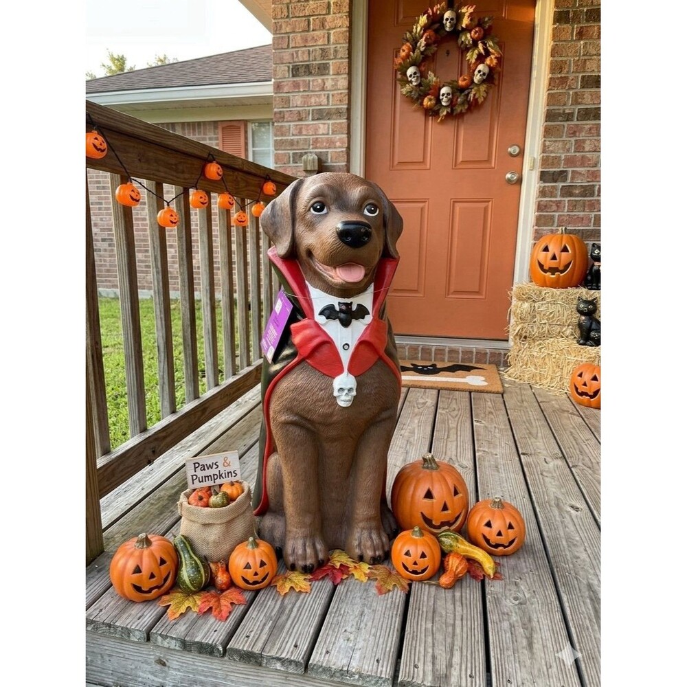 2026 Home Depot Home Accents Labrador Vampire Halloween Dog 2.5ft Blow Mold LED